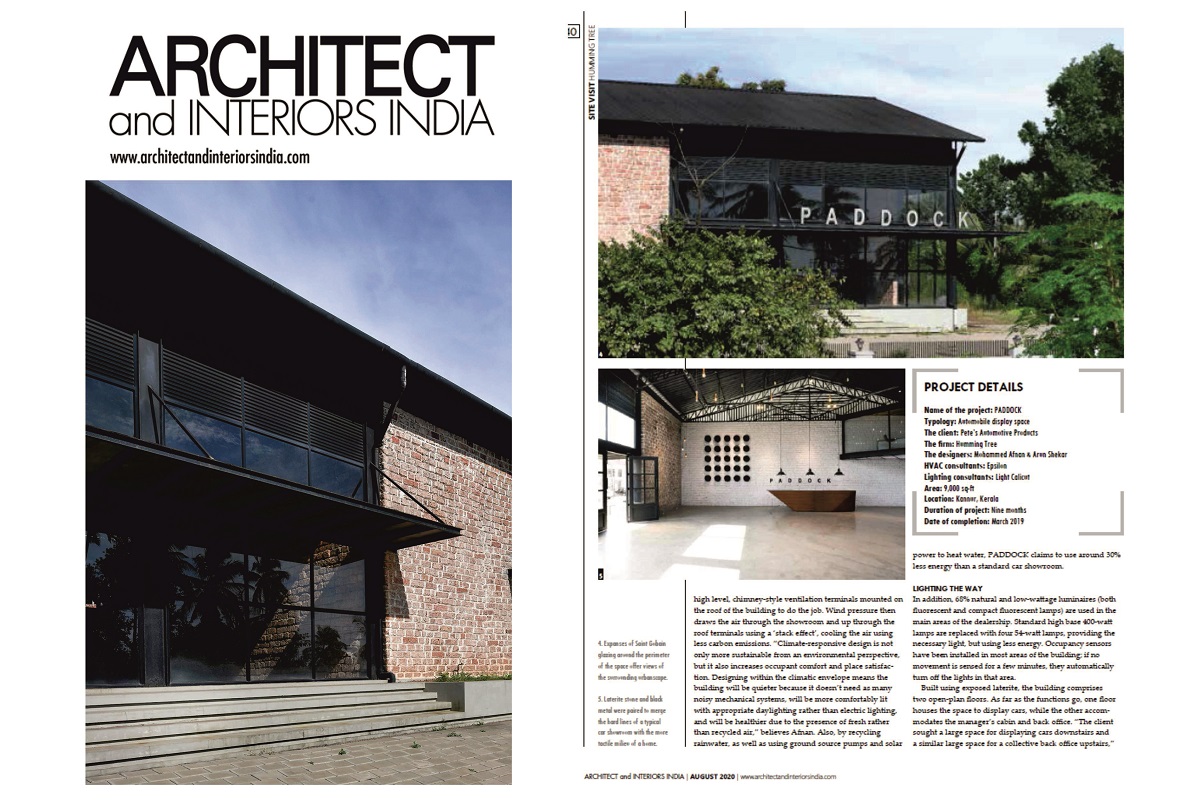 PADDOCK on ARCHITECT & INTERIOR magazine